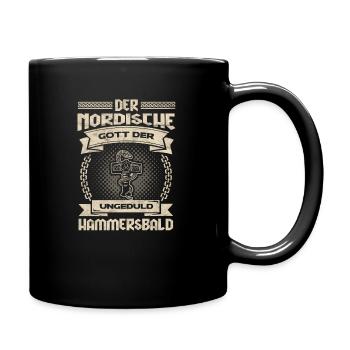 Wikinger Norden Geschenkidee - Tasse einfarbig - Schwarz - Rechts