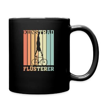 Kunstradfahrer Kunstrad Flüsterer Geschenk - Tasse einfarbig - Schwarz - Rechts