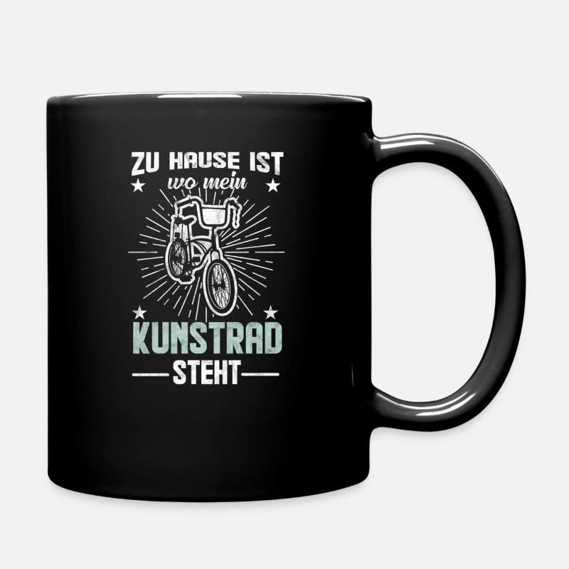 Kunstrad Spruch Geschenkidee - Tasse einfarbig - Schwarz