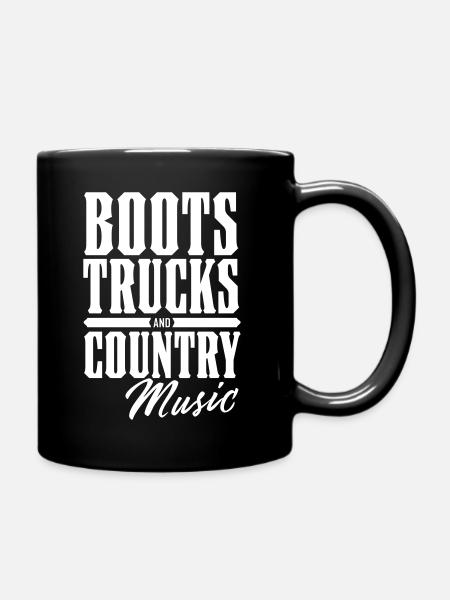 Bottes, camions et musique country - Mug uni - noir