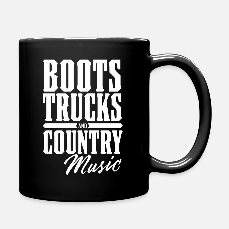Bottes, camions et musique country - Mug uni - noir