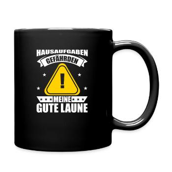 Schüler - Tasse einfarbig - Schwarz - Rechts