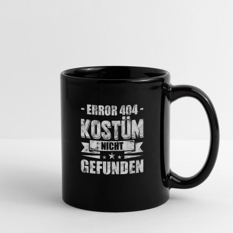 Error 404 Karneval Kostüm Programmierer Tasse einfarbig
