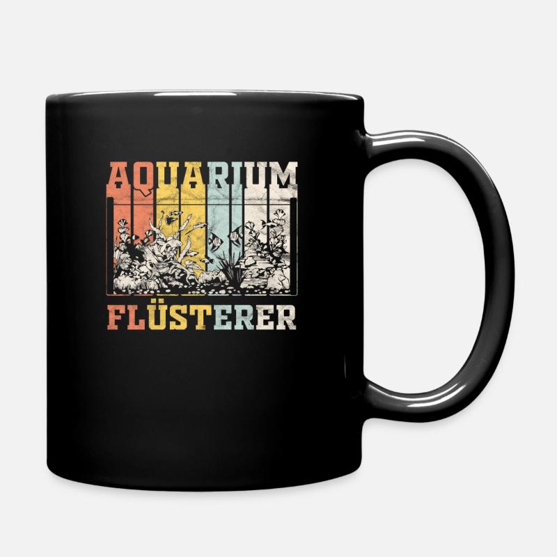 Aquarium Fisch Aquarianer Retro Vintage Geschenk - Tasse einfarbig - Schwarz