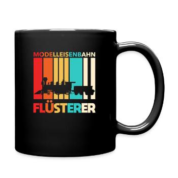 Modellbauer Modelleisenbahn Lokomotive - Tasse einfarbig - Schwarz - Rechts