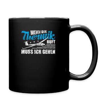 Segelfliegen Thermik Vintage Segelflugzeug - Tasse einfarbig - Schwarz - Rechts