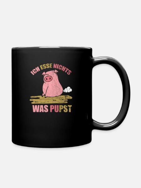 Vegan Veganer Tierschutz - Tasse einfarbig - Schwarz