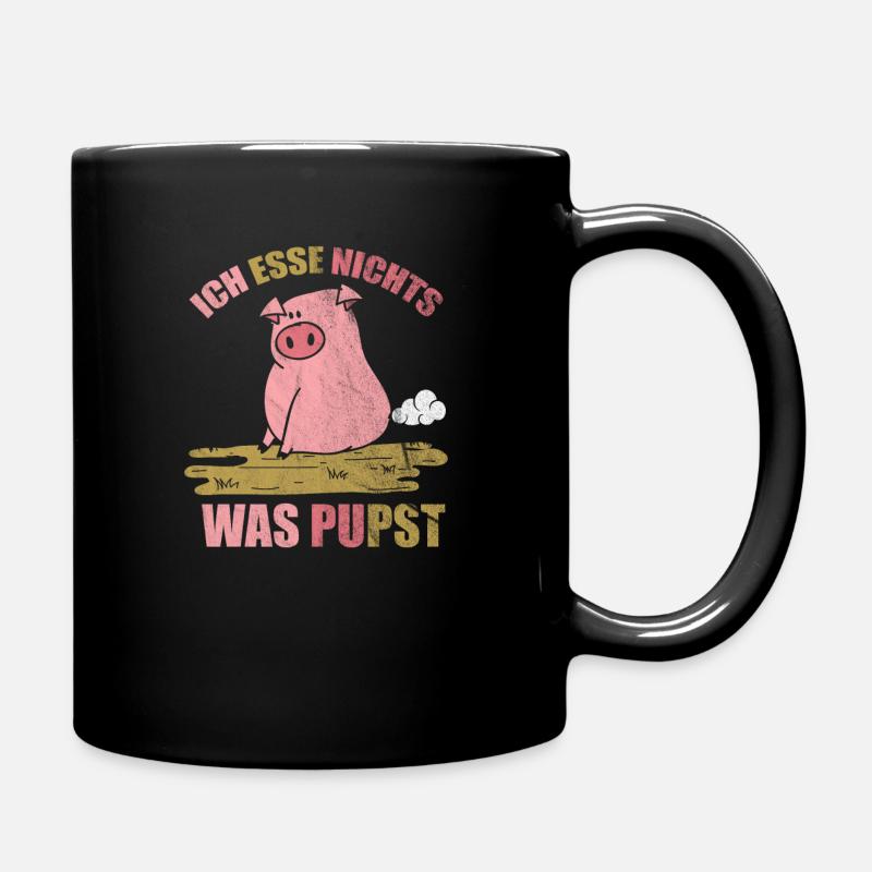 Vegan Veganer Tierschutz - Tasse einfarbig - Schwarz