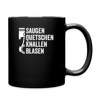 Auto Tuning Tuner Szene - Tasse einfarbig - Schwarz - Rechts