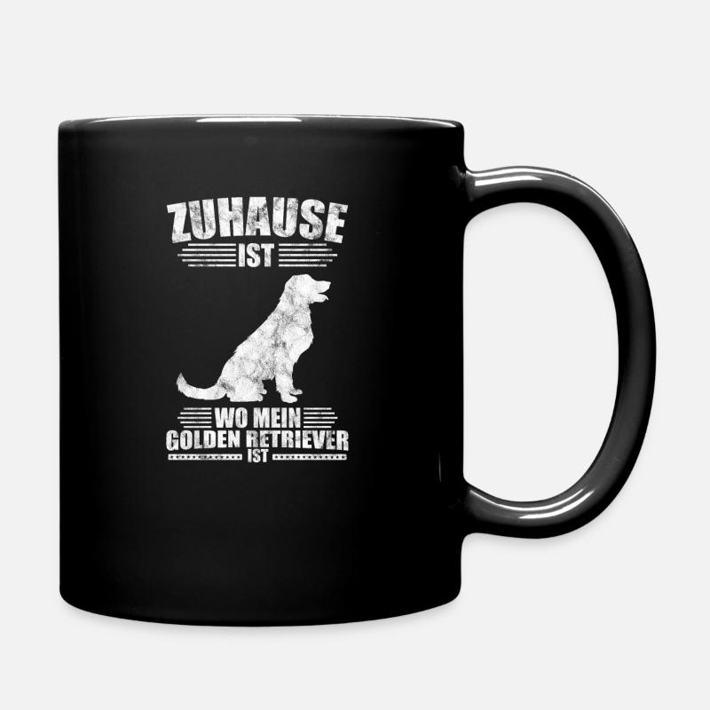 Golden Retriever Hund - Tasse einfarbig - Schwarz