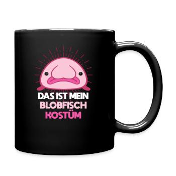 Das ist mein Blobfisch Kostüm - Tasse einfarbig - Schwarz - Rechts