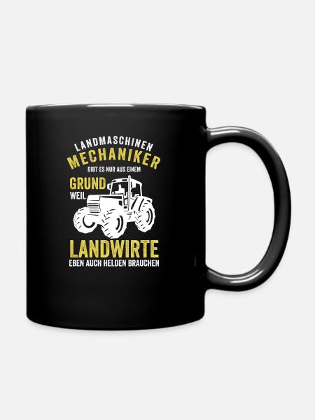 Landmaschinenmechaniker - Tasse einfarbig - Schwarz