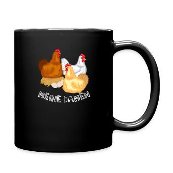 Chicken Tshirt for Chicken Farmers | chicken farmer - Full Colour Mug - black - Right