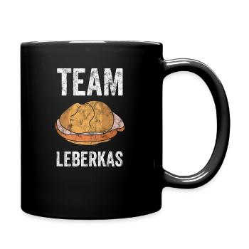 Funny Leberkas Leberkäse team gift - Full Colour Mug - black - Right