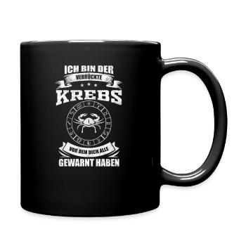 Lustiges Sternzeichen Krebs Geburtstag Geschenk - Tasse einfarbig - Schwarz - Rechts