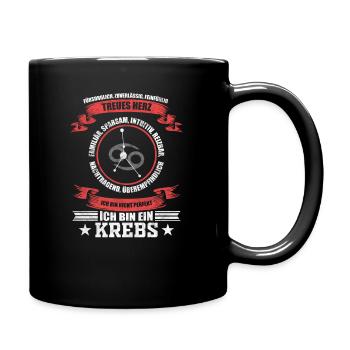 Lustiges Sternzeichen Krebs Sternbild Geschenk - Tasse einfarbig - Schwarz - Rechts