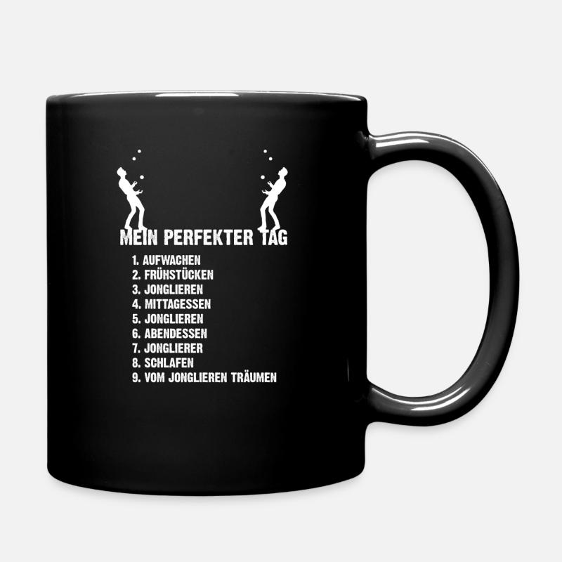 Jongleur Tagesablauf - Tasse einfarbig - Schwarz