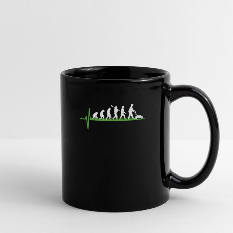 Cadeau d'évolution de jardinier tondeuse à gazon Mug uni