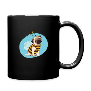 Dog Pug Bee Bee Pug Dog - Full Colour Mug - black - Right