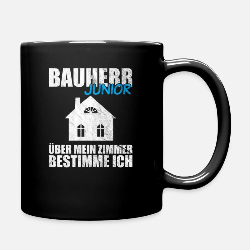 Lustiges Bauherr Junior Geschenk - Tasse einfarbig - Schwarz