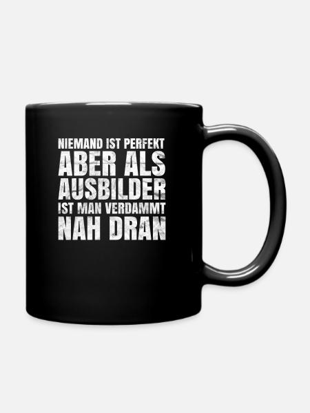 Ausbilder Geschenk - Tasse einfarbig - Schwarz
