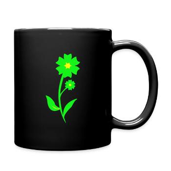 Flower bloom garden plant gift - Full Colour Mug - black - Right