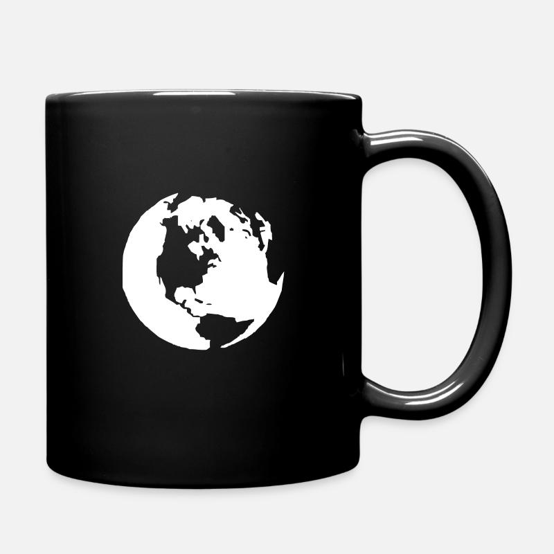 Earth globe blue planet globe - Full Colour Mug - black