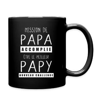 Papy cadeau futur papi phrase drôle anniversaire - Mug uni - noir - Droite