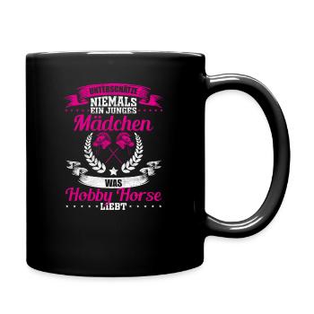 Hobby Horse Freizeit Geschenk - Tasse einfarbig - Schwarz - Rechts
