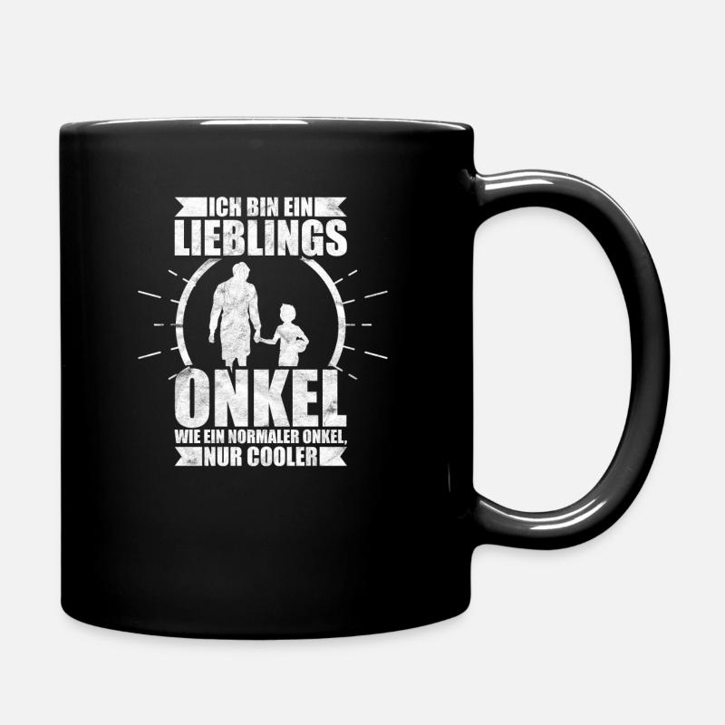 Onkel Nichte Neffe Geschenk - Tasse einfarbig - Schwarz