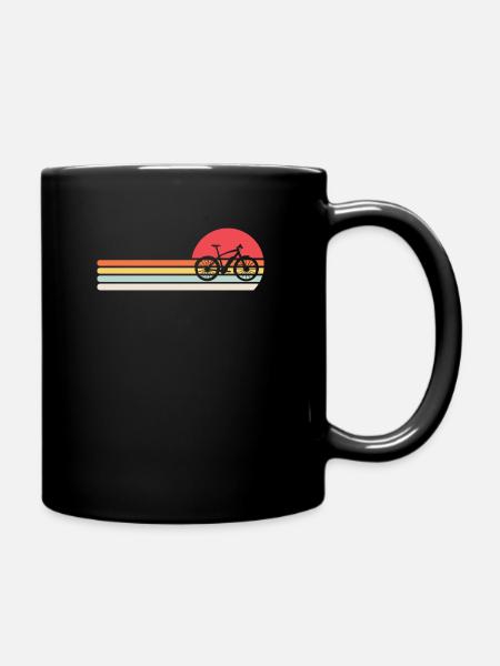 E Bike E-Bike Biker Retro Gift - Full Colour Mug - black