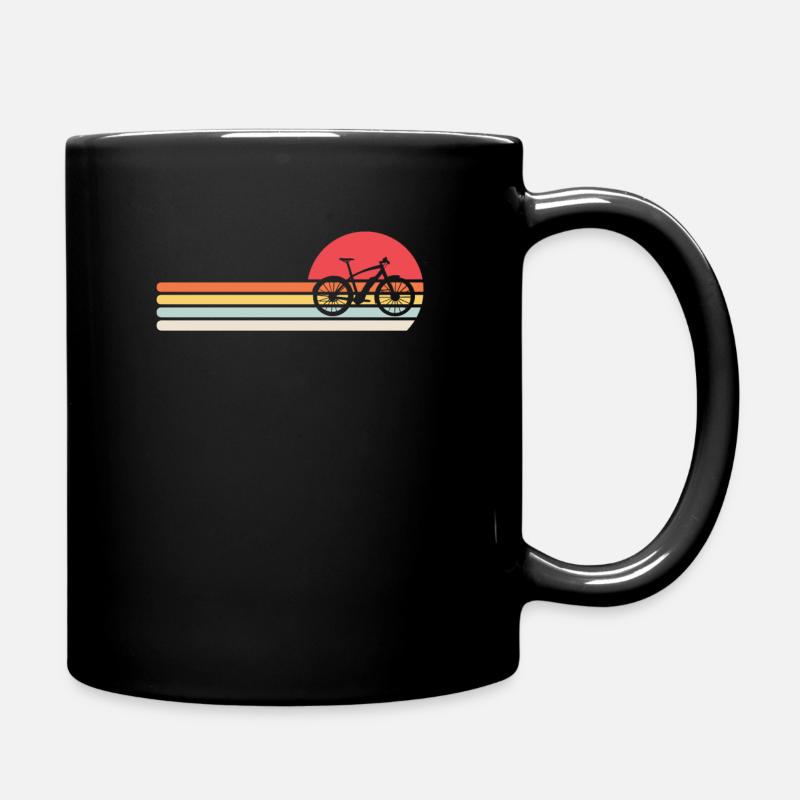 E Bike E-Bike Biker Retro Geschenk - Tasse einfarbig - Schwarz