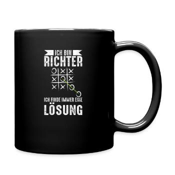 Richter Recht Urteil Amt Geschenk - Tasse einfarbig - Schwarz - Rechts
