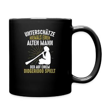 Lustiges Didgeridoo Männer Sprüche Geschenk - Tasse einfarbig - Schwarz - Rechts