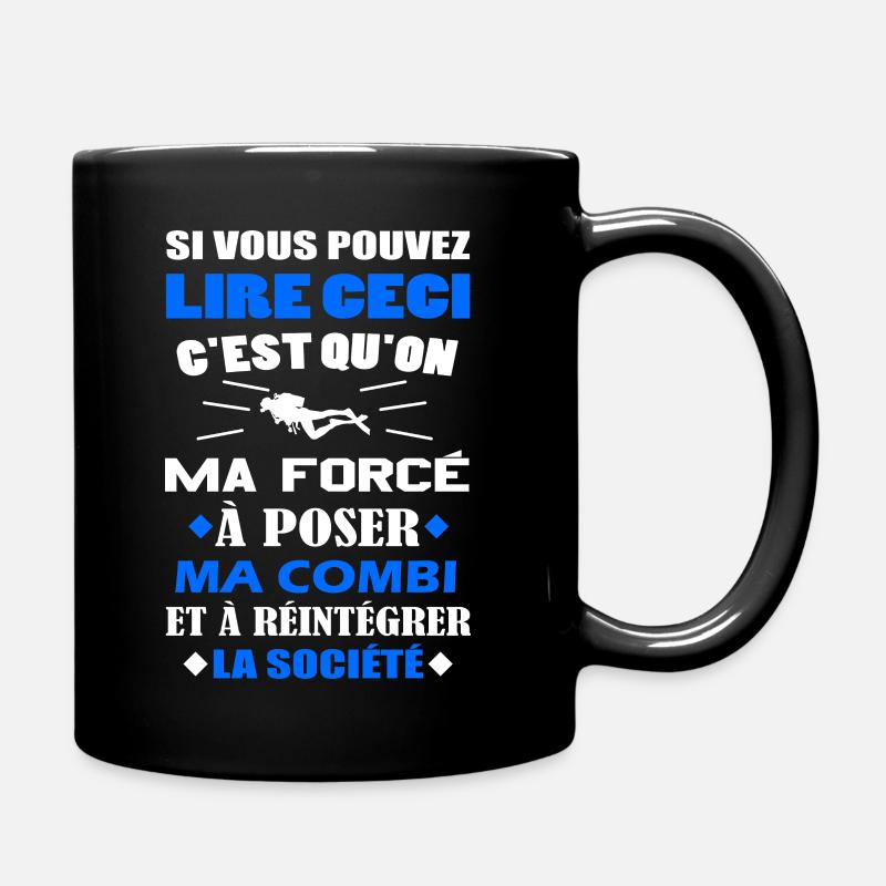 Si vous pouvez lire ceci t-shirt plongée cadeau - Mug uni - noir