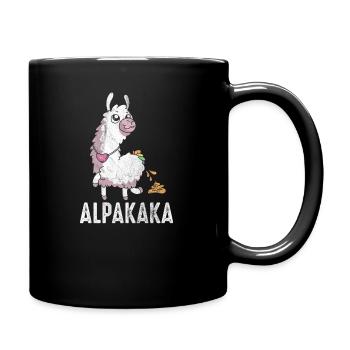 Alpaca funny & cute alpaca gift - Full Colour Mug - black - Right