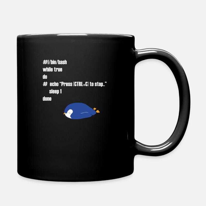 Lustiges Linux Programmierer Informatiker Geschenk - Tasse einfarbig - Schwarz