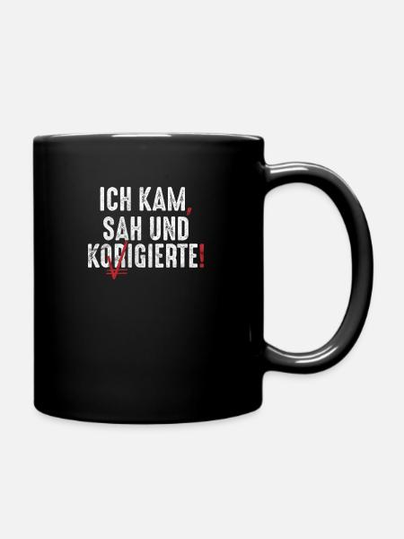 Lehrer Deutsch Grammatik Schule - Tasse einfarbig - Schwarz
