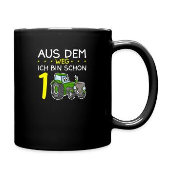 1. Geburtstag Bauer Traktor Geschenkidee - Tasse einfarbig - Schwarz - Rechts