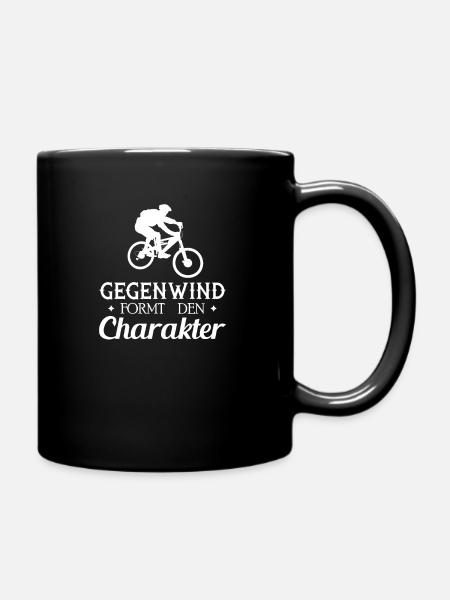 Fahrrad lustiges Fahrradfahrer Sprüche Geschenk - Tasse einfarbig - Schwarz