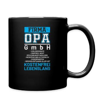 Lustiges Opa & Großvater Sprüche Geschenk - Tasse einfarbig - Schwarz - Rechts