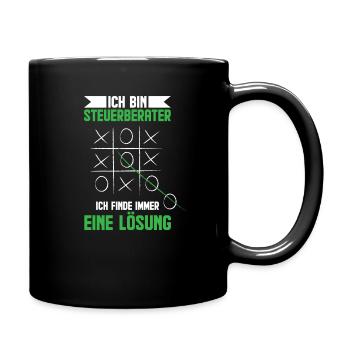Lustiges Steuerberater Sprüche Geschenk - Tasse einfarbig - Schwarz - Rechts