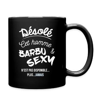 désolé homme déjà pris barbu sexy - Mug uni - noir - Droite