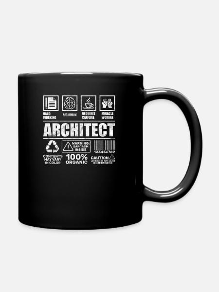 Funny Architect Vintage Gift - Full Colour Mug - black