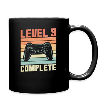 9th Birthday - Level 9 complete - Full Colour Mug - black - Right