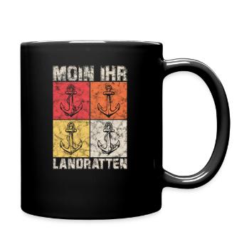 Kapitän Segeln Meer Retro Vintage - Tasse einfarbig - Schwarz - Rechts