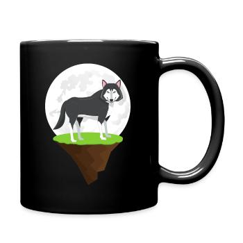 Wolf - Mug uni - noir - Droite