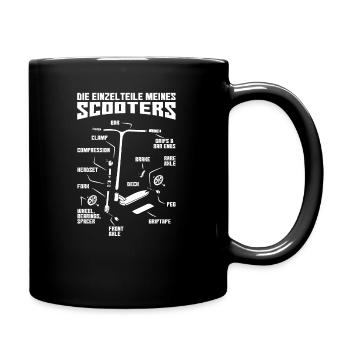 Scooter Geschenkidee - Tasse einfarbig - Schwarz - Rechts