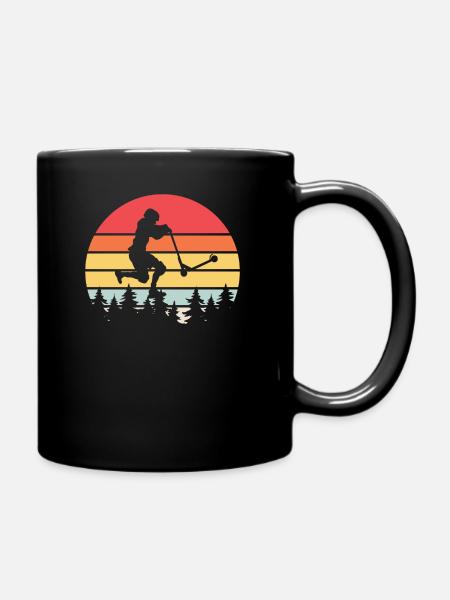 Scooter Stunt Roller Retro Idée cadeau - Mug uni - noir
