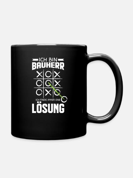 Bauherr lustige Männer & Bauherr 2022 Geschenkidee - Tasse einfarbig - Schwarz